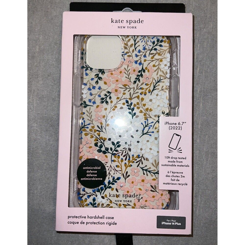 Kate Spade iPhone 14 Plus Floral Case Hard Shell